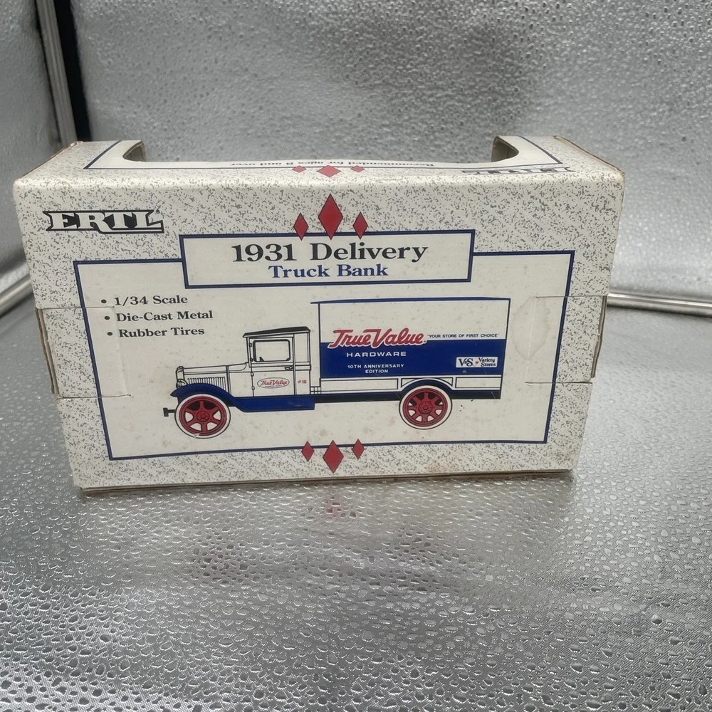 ERTL 1931 Delivery Truck Bank True Value‎ Hardware 1/34 Scale Die-Cast Metal NIB